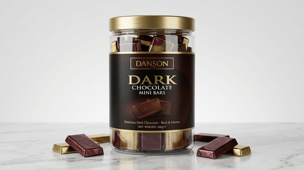 Danson Dark Chocolate Mini Bar  300g Jar